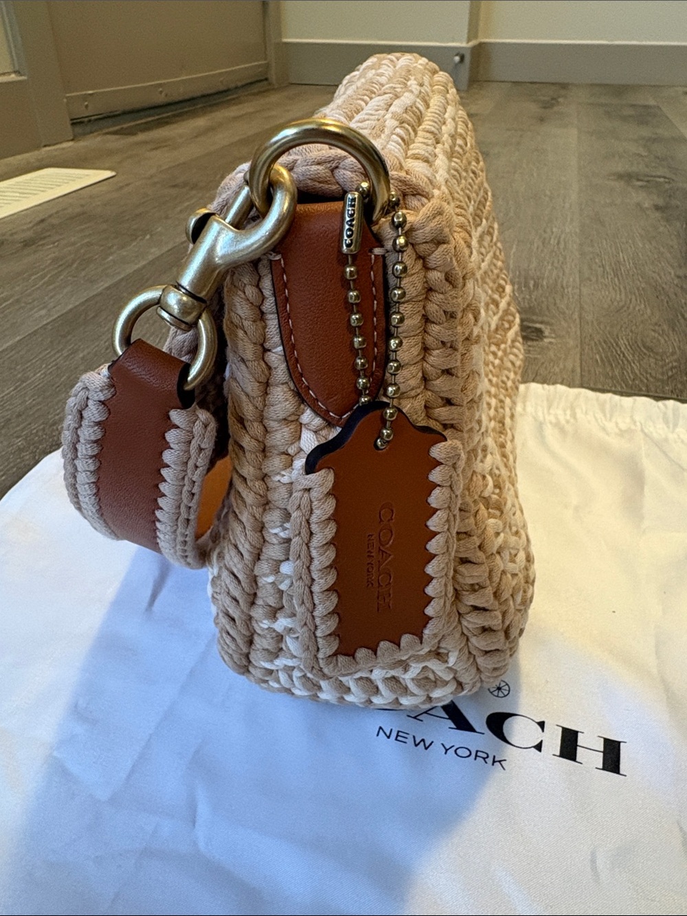 NWT Coach Crochet Soft Tabby Purse - Picture 5 of 11